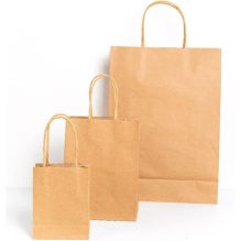 Strong and Durable Brown Kraft Paper Shopping and Gift Bags - Assorted Sizes - 12 Pack