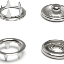 35PCS Silver Metal Prong Snap Buttons - 3/8 inch Hollow Snaps