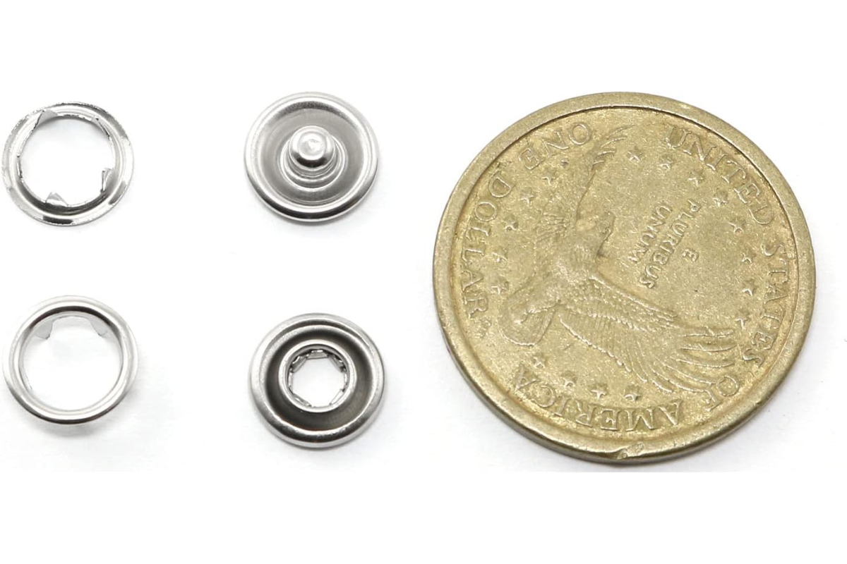 35PCS Silver Metal Prong Snap Buttons - 3/8 inch Hollow Snaps - Image 6