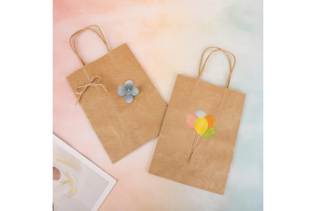 Strong and Durable Brown Kraft Paper Shopping and Gift Bags - Assorted Sizes - 12 Pack - Image 5