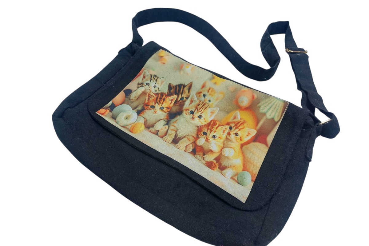 Natural Cotton Canvas Shoulder Bag for Printing - 30x40 cm - Image 4