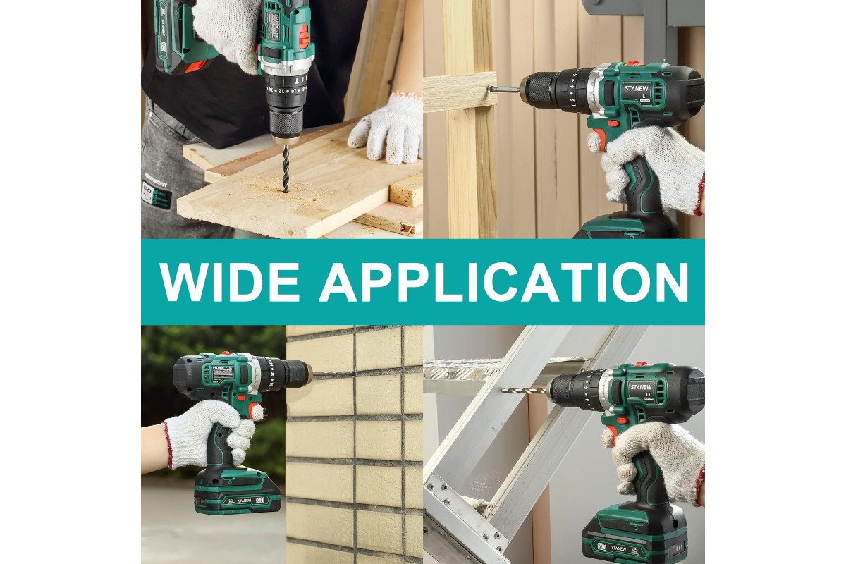 POWER ACTION 21V Cordless Drill Driver Kit - 2.0Ah Lithium-Ion Battery - Image 10