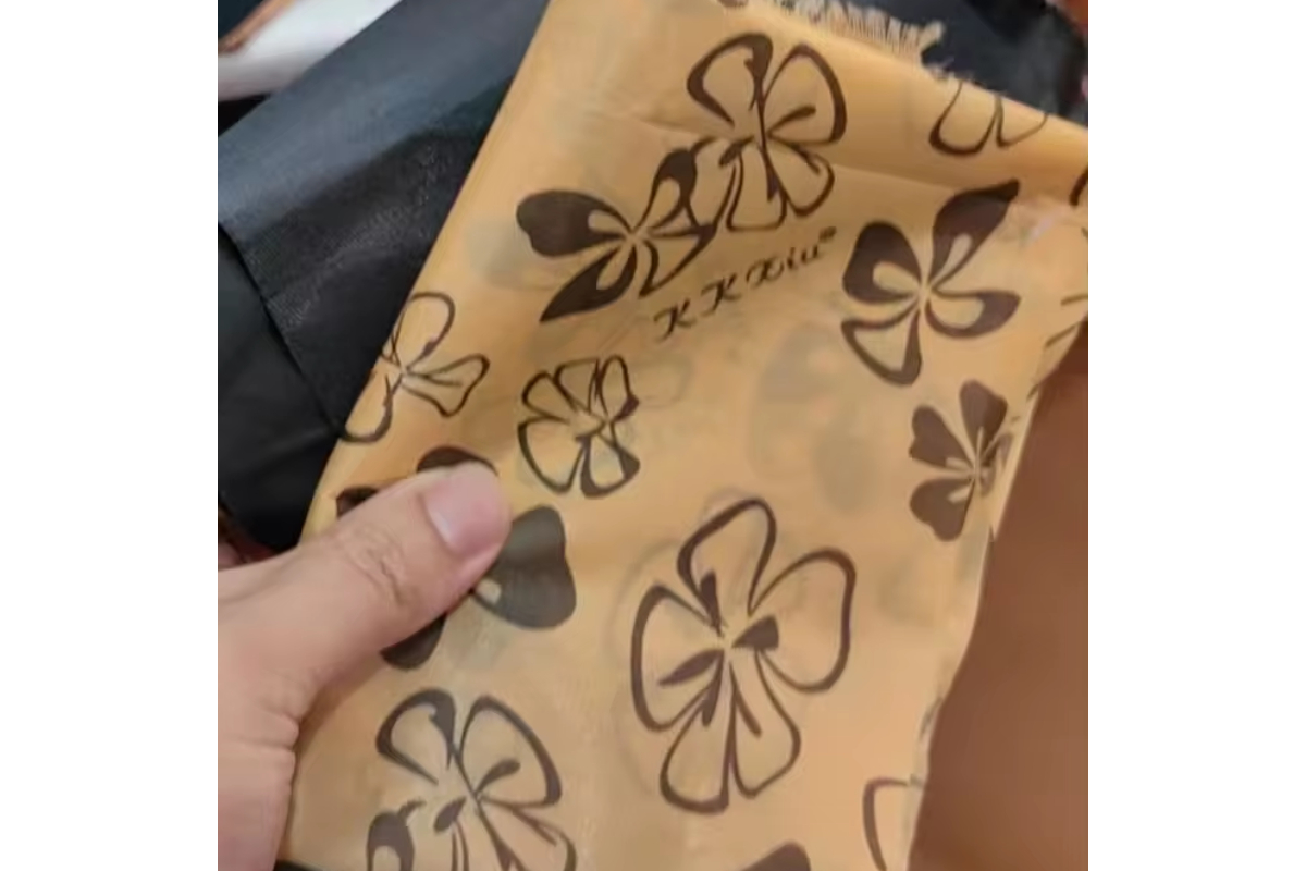 Premium Satin Bag Lining Fabric - 140cm Wide - Black, Brown & Havana - Image 4