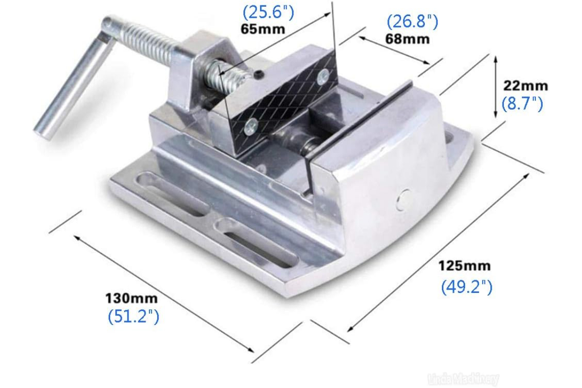 Precision 2.5" Bench Vise - Universal Table Clamp for Drill Press and Milling - Image 3