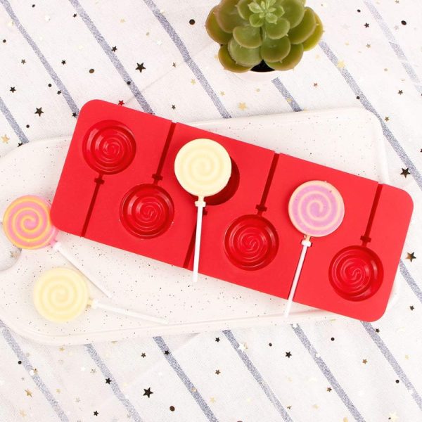 Silicone Lollipop Mold for Candy and Sweets (6 Cavities)