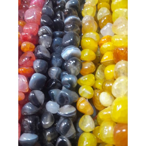 8mm Polished Agate Tumbled Stones for Jewelry Making and Crafts