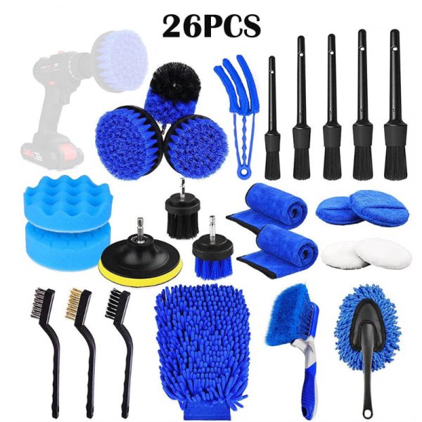 26-Piece Professional Car Cleaning & Detailing Kit – Without a Drill