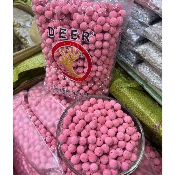 Flocked / Velvet-Feel Beads in Assorted Colors for Crafts (Deer Brand)