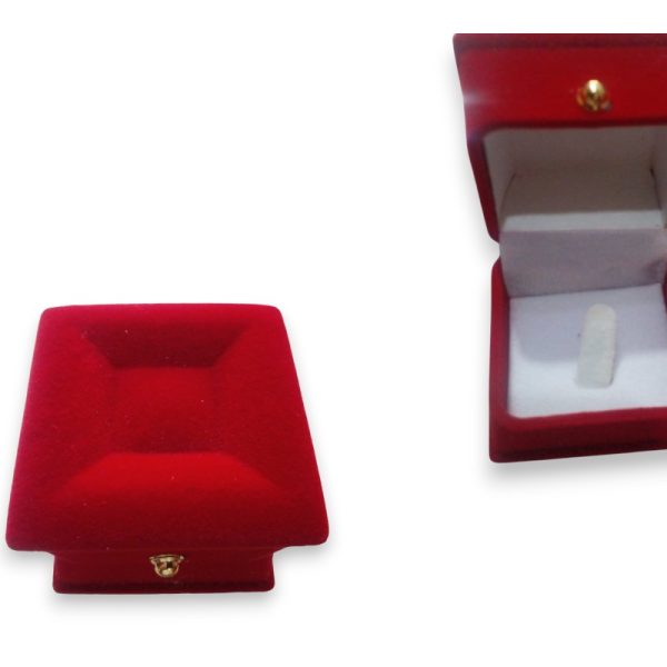 Luxury Red Velvet Ring Box – Imported 5x5x5cm