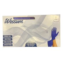 Wessam Dark Blue Nitrile Examination Gloves - Single Use