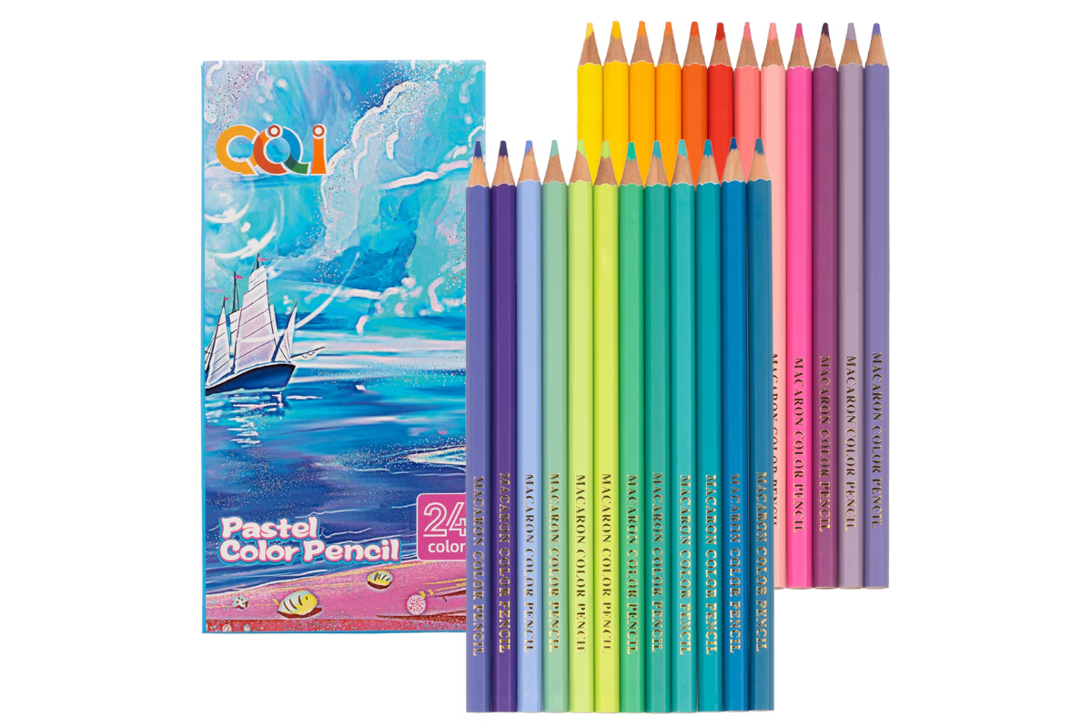 Colored Pencil Set 24 Eco-Friendly Colors for Drawing for Children