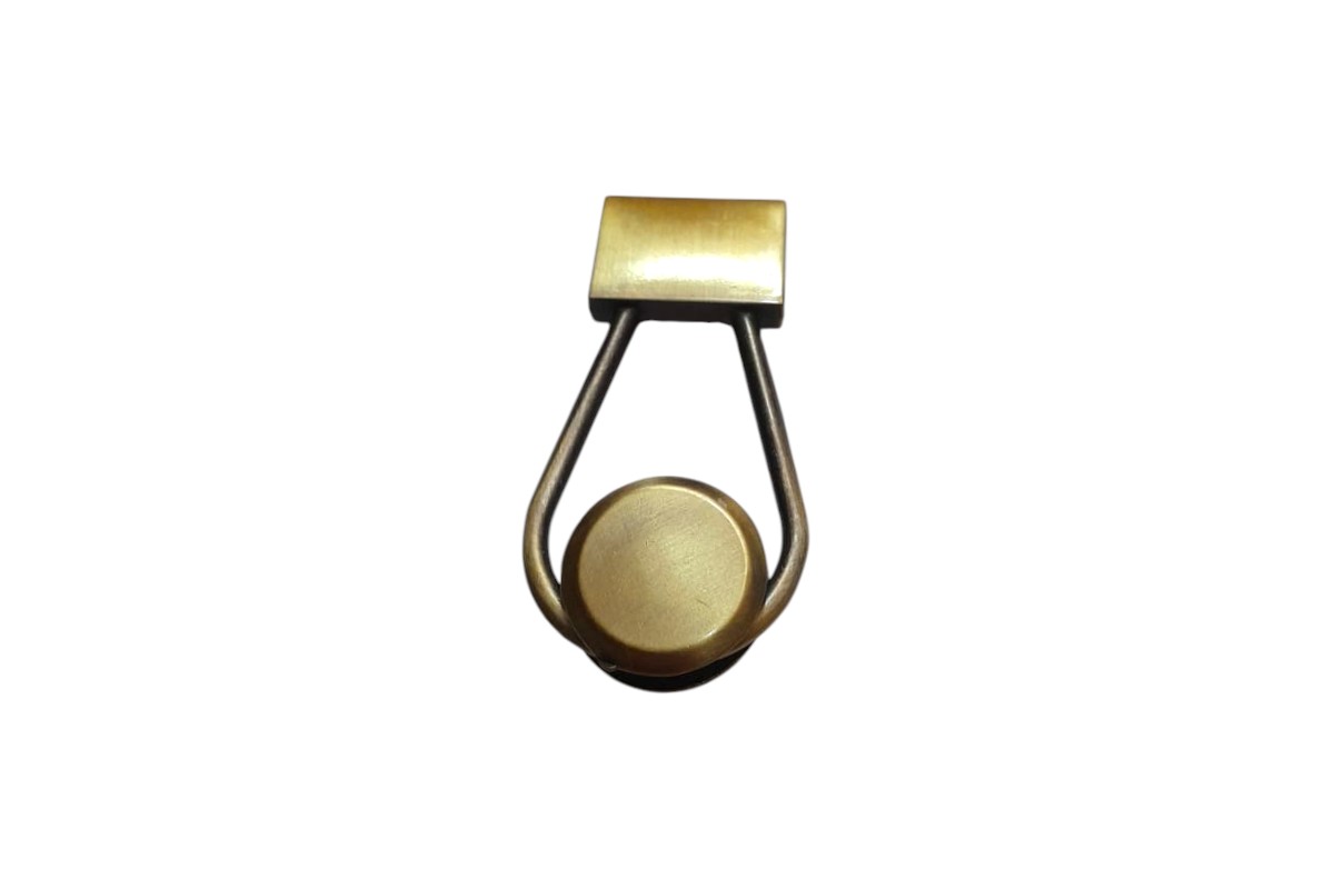 Modern Geometric Magnetic Clasp for Handbags - Brushed Brass Square & Circle Bag Lock Hardware