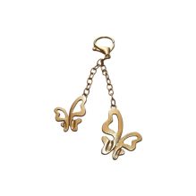 Golden Butterfly Double Charm Keychain / Bag Accessory