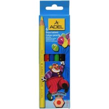 ADEL Jumbo Hexagonal Colour Pencils - 6-Color Set