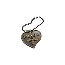 Heart-Shaped Metal Charm with Logo Engraving