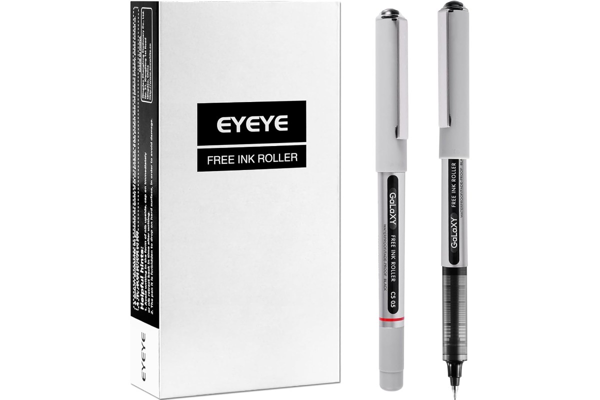 Galaxy Black Gel Pens - Pigment Ink, Waterproof, Quick Dry
