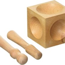 Wooden Metal Forming Block & Domed Punches Set