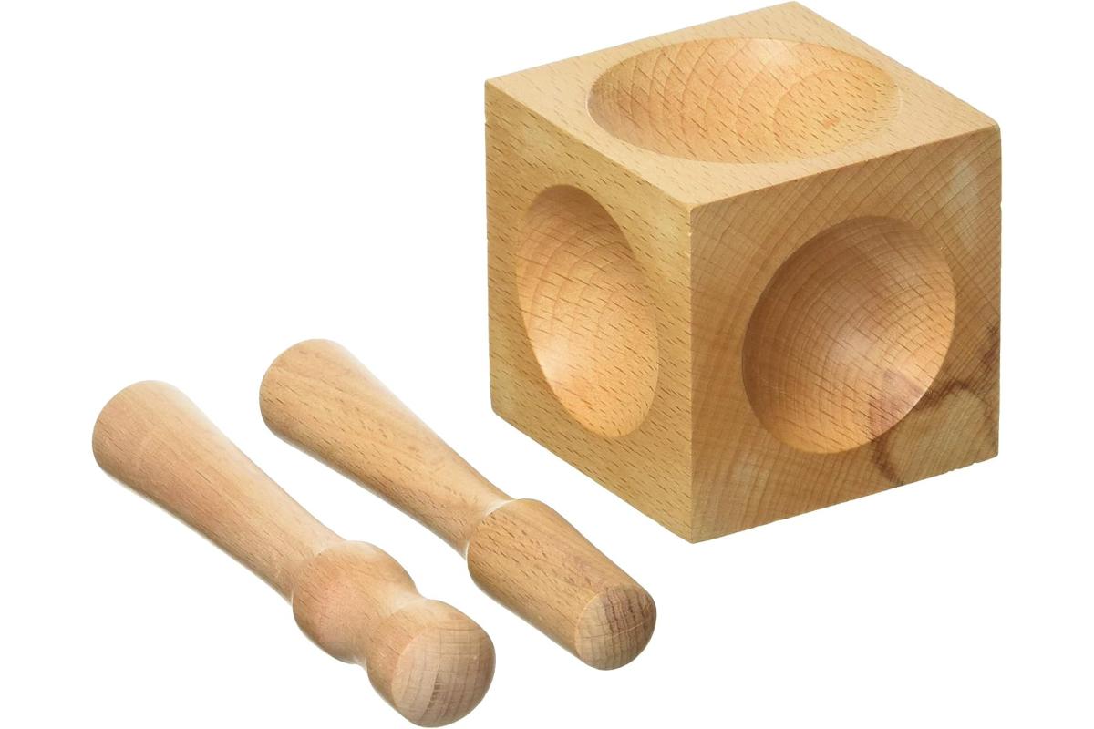 Wooden Metal Forming Block & Domed Punches Set