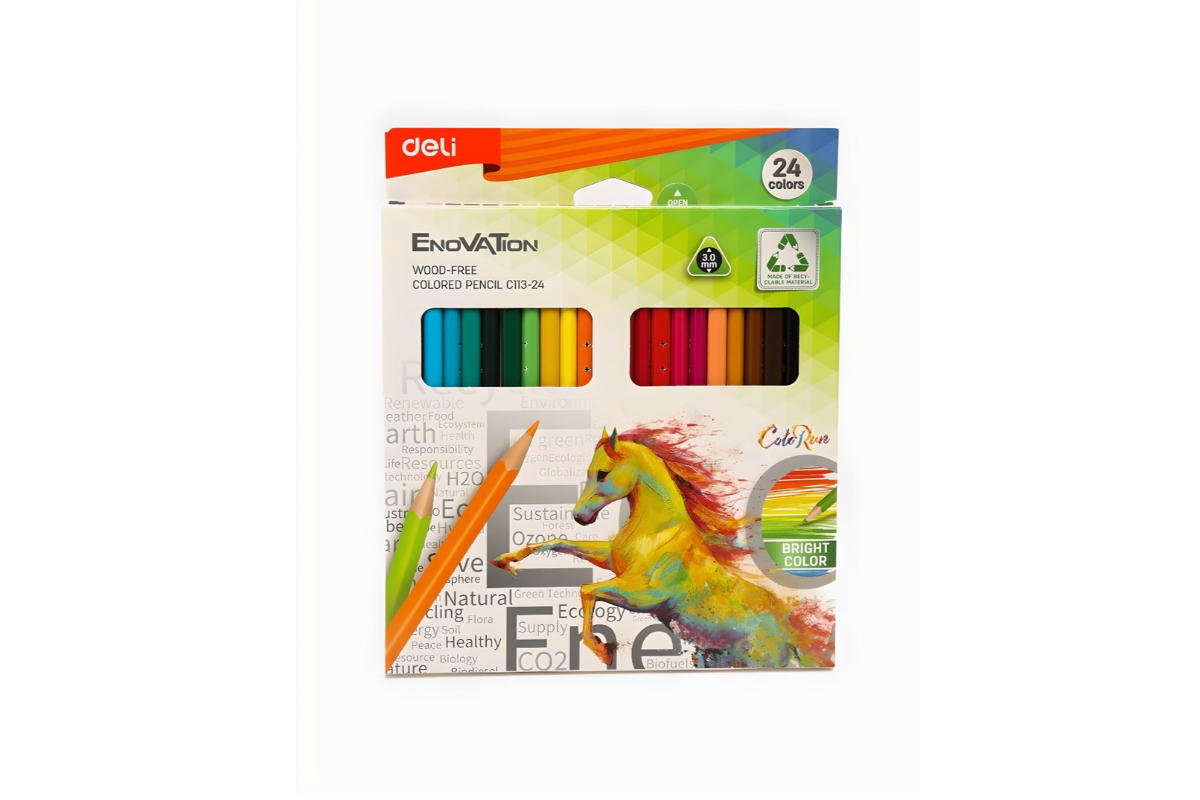 Deli "Enovation" Wood-Free Colored Pencils