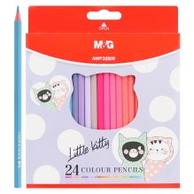 M&G "Little Kitty" Hexagonal Pastel Colored Pencils - 24-Color Set