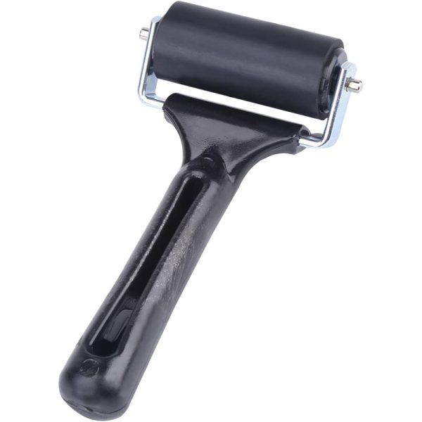 Small Rubber Brayer Roller for Crafting, Ink, and Art Printing