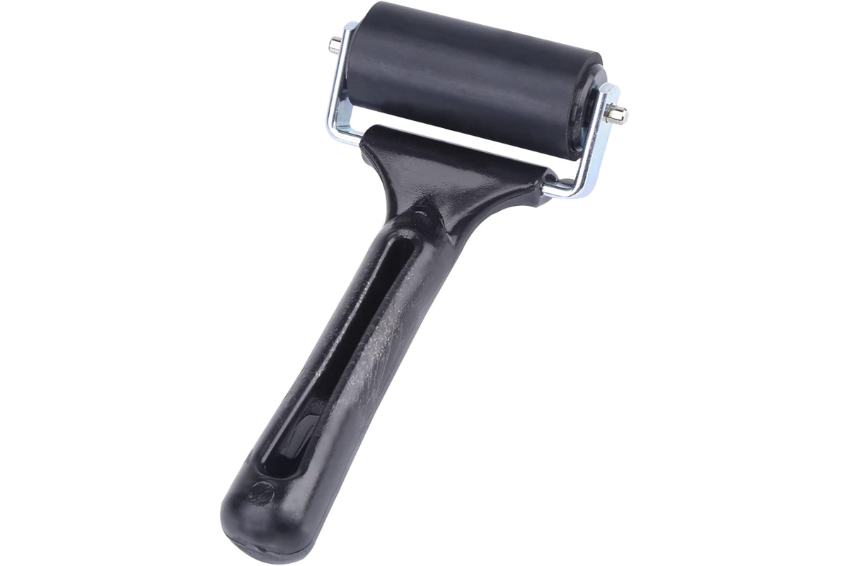 Small Rubber Brayer Roller for Crafting, Ink, and Art Printing