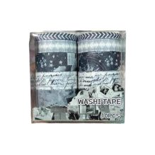 Vintage Black and White Washi Tape Set - 10 PCS
