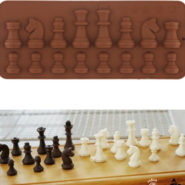 Silicone Chess Pieces Mold | For Chocolate, Resin, Fondant, and DIY Crafts
