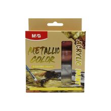 M&G Metallic Acrylic Paint Set - 4 Shimmering Colors (22ml) for Art & Crafts