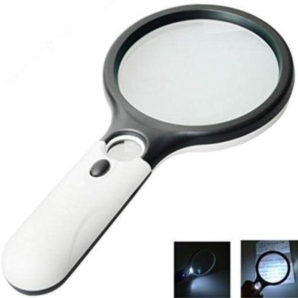 Handheld Magnifying Glass with LED Light – Premium Loupe for Crafts, Stamp Collecting, and Detailed Work