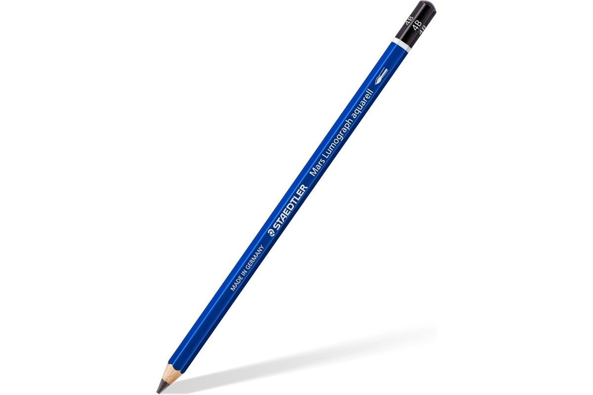 STAEDTLER Mars Lumograph aquarell Watercolour Graphite Pencils Set - 4B, 6B, 8B Grades with Brush - Image 5