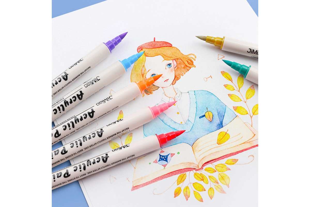 36 Colors Dual-Tip Acrylic Paint Markers Set - Waterproof Art Pens for Glass, Rock, Canvas, and DIY Phone Cases - Image 4