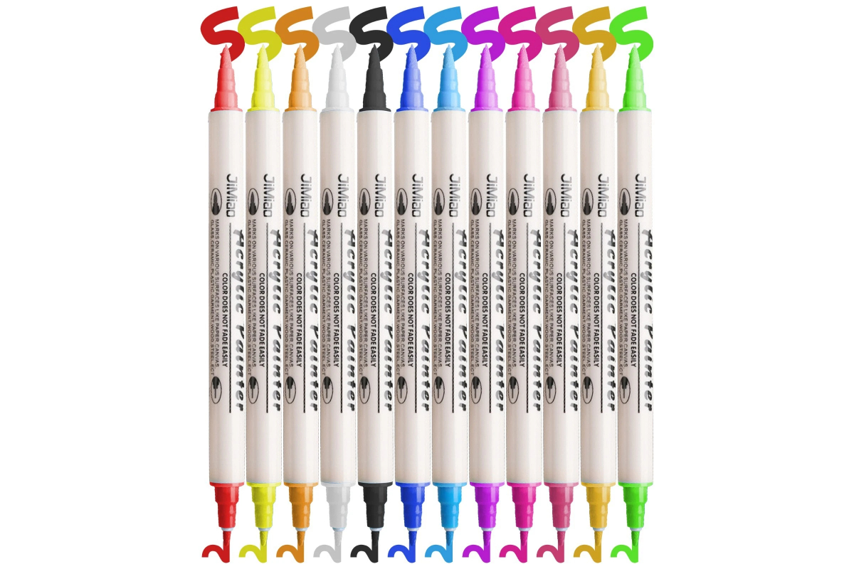 36 Colors Dual-Tip Acrylic Paint Markers Set - Waterproof Art Pens for Glass, Rock, Canvas, and DIY Phone Cases - Image 8