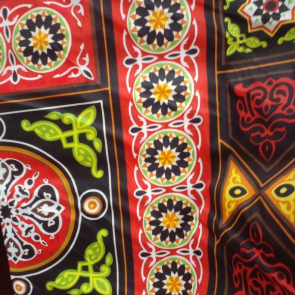 Turkish Laser Velvet Fabric – 160cm Width – Traditional Vibrant Khayameya Pattern