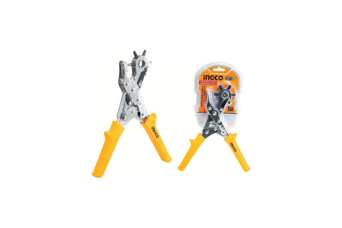 INGCO Professional Rotary Leather Hole Punch Tool – 6 Sizes, Heavy Duty. - Image 4