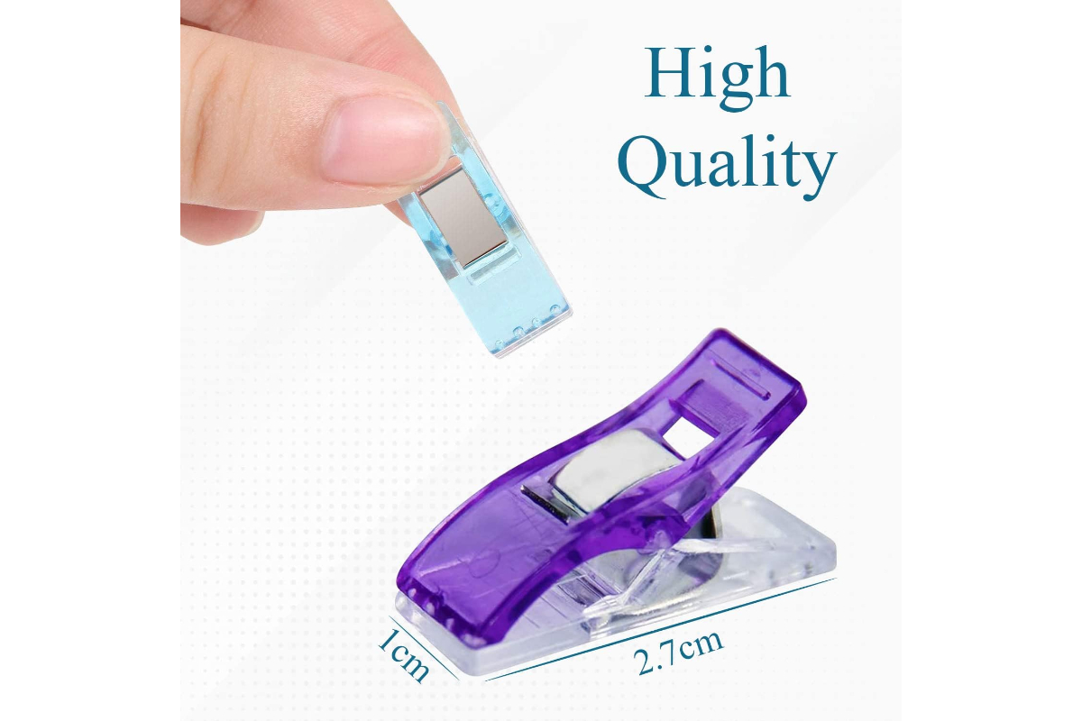 10 Pcs Multi-Purpose Sewing Clips - Colorful Fabric Quilting & Crafting Clamps - Image 3