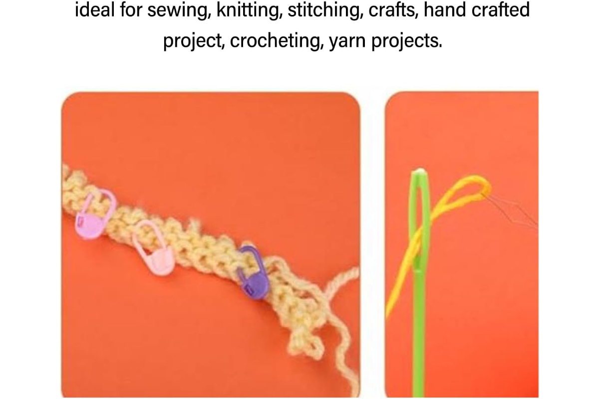 Large-Eye Plastic Yarn Needles - Perfect for Weaving Ends & Knitting Projects - Image 3
