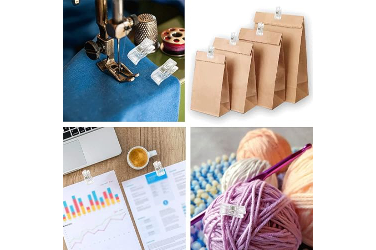 10 Pcs Multi-Purpose Sewing Clips - Colorful Fabric Quilting & Crafting Clamps - Image 7