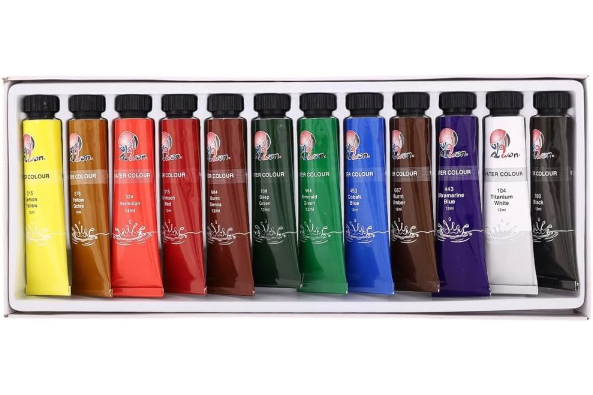 Alwan Water Colour Set - 12 Vibrant Tubes (12ml) for Artists and Hobbyists - Image 3