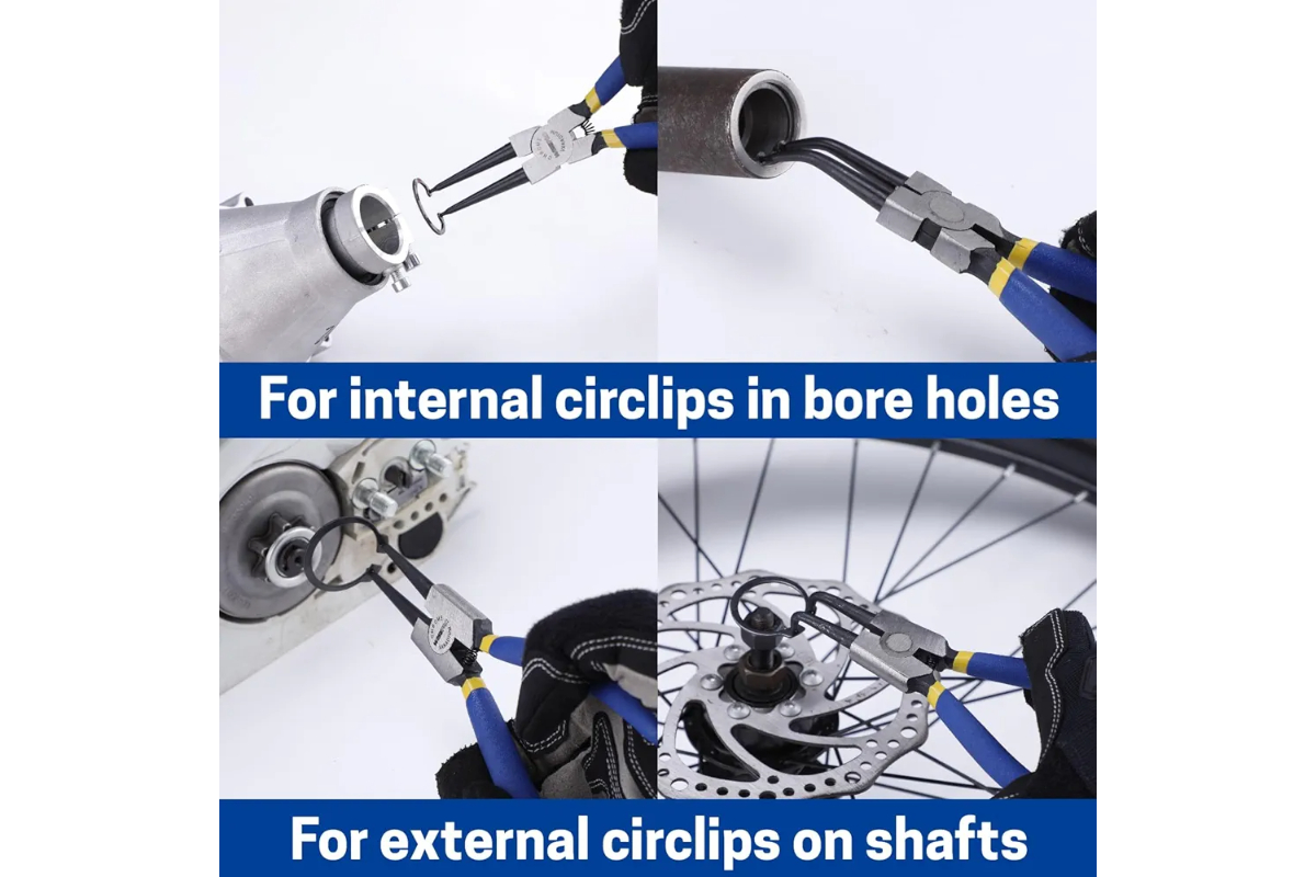 Professional 90-Degree Angled Internal Snap Ring Pliers (Circlip Pliers) - Image 6