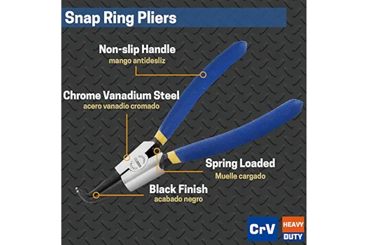 Professional 90-Degree Angled Internal Snap Ring Pliers (Circlip Pliers) - Image 4