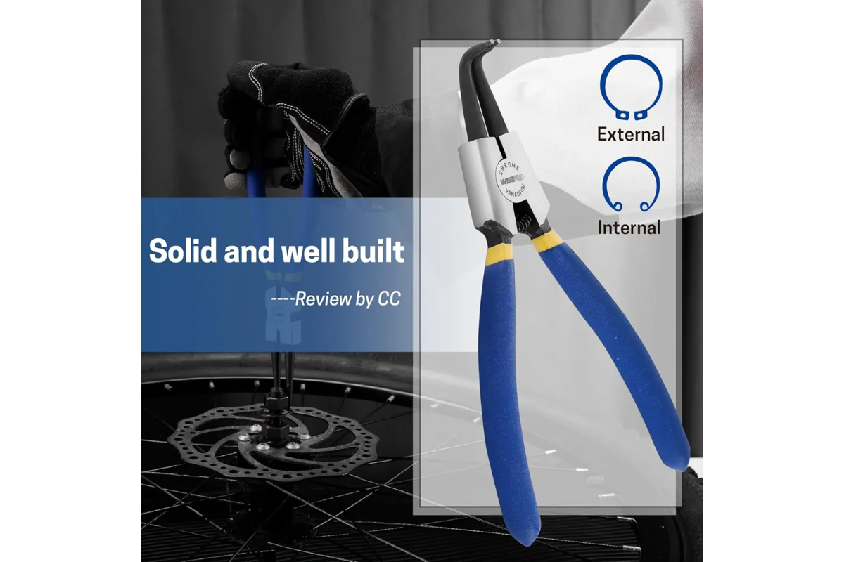 Professional 90-Degree Angled Internal Snap Ring Pliers (Circlip Pliers) - Image 5