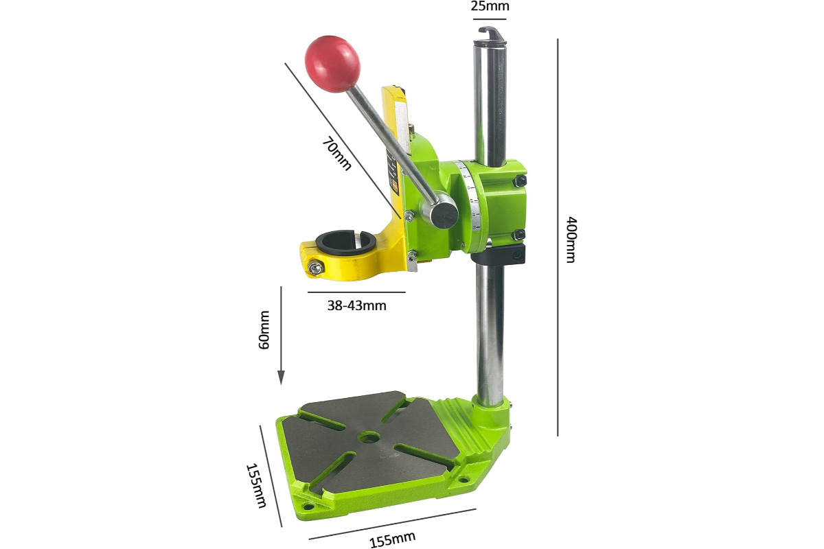 Professional Multi-Angle Electric Drill Stand (0-90°) - High-Precision Bench Drill Press Support for DIY & Crafting - Image 9