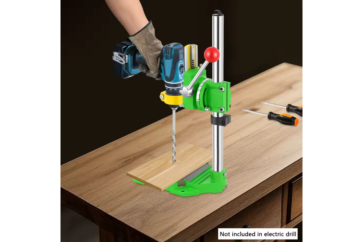 Professional Multi-Angle Electric Drill Stand (0-90°) - High-Precision Bench Drill Press Support for DIY & Crafting - Image 6
