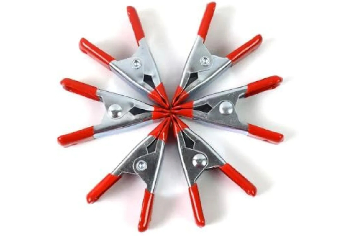 10-Piece Mini Spring Clamp Set - 2" Heavy Duty Metal Clamps for Crafts, DIY & Woodworking - Image 2