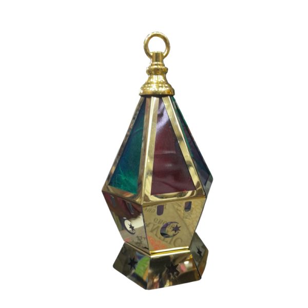 Royal Golden Ramadan Lantern with Crystal Accents