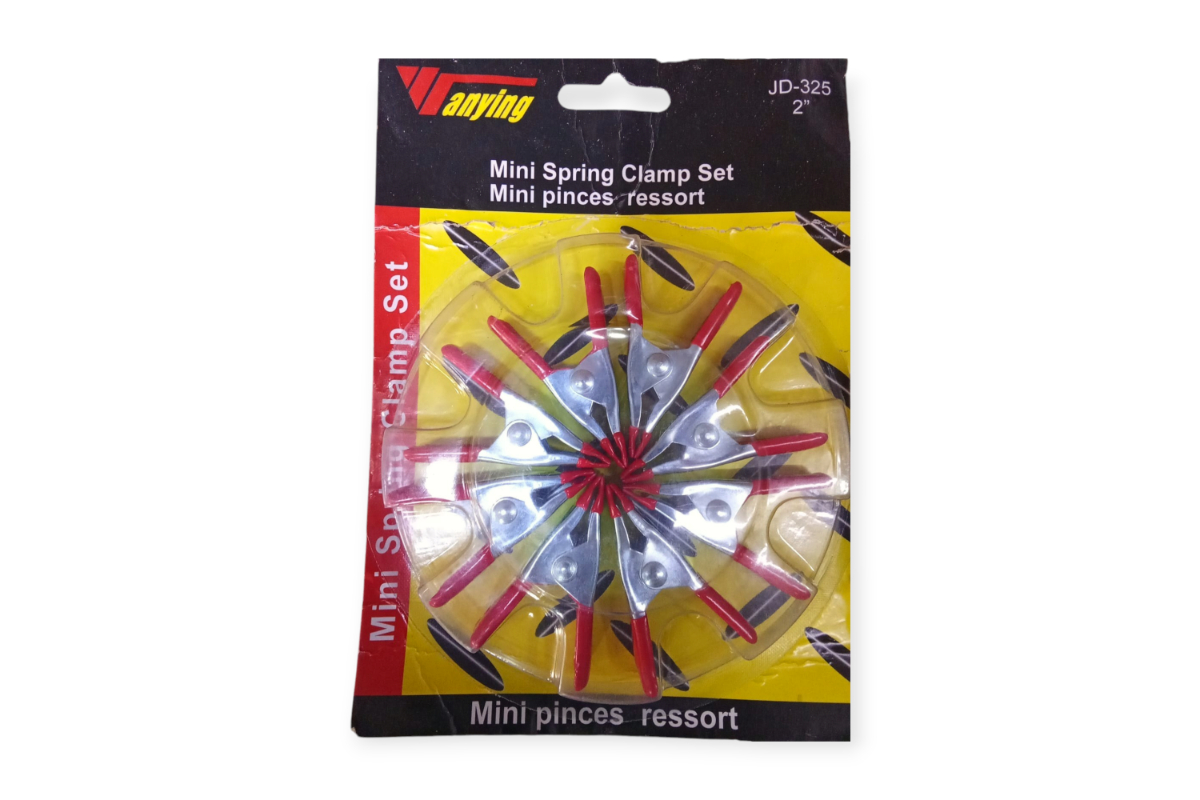 10-Piece Mini Spring Clamp Set - 2" Heavy Duty Metal Clamps for Crafts, DIY & Woodworking