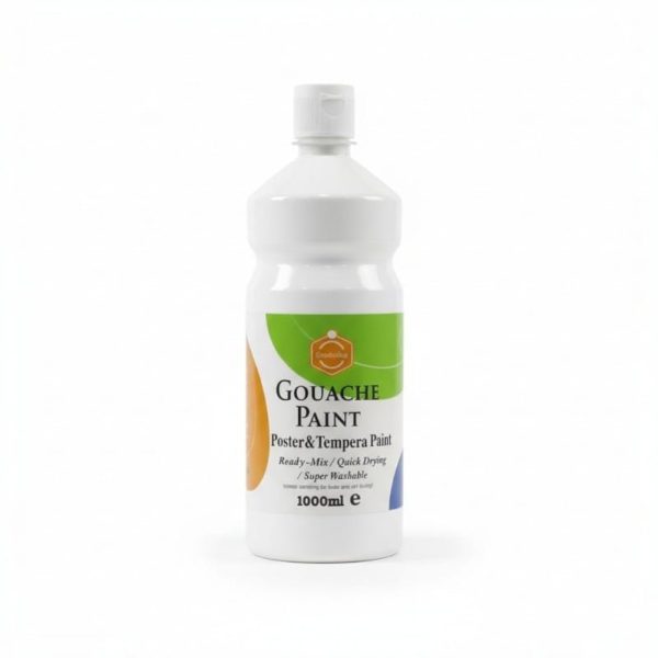 Professional Gouache Paint – Poster & Tempera Liquid Paint (1000ml Bottle)
