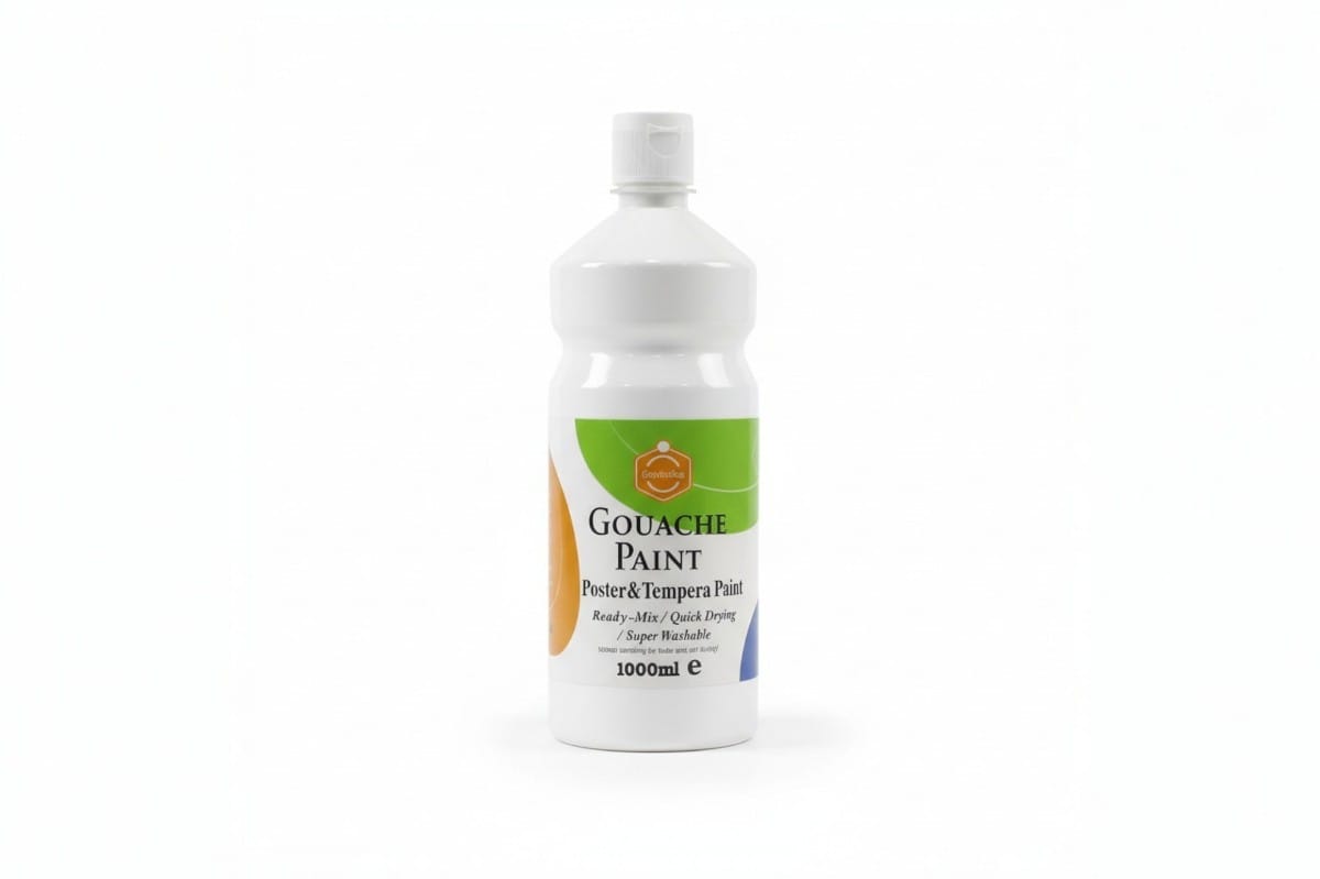 Professional Gouache Paint – Poster & Tempera Liquid Paint (1000ml Bottle)