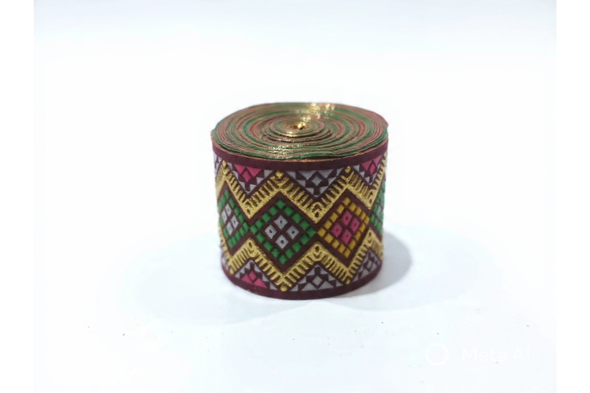 5cm Geometric Diamond Pattern Decorative Ribbon Trim - Image 4